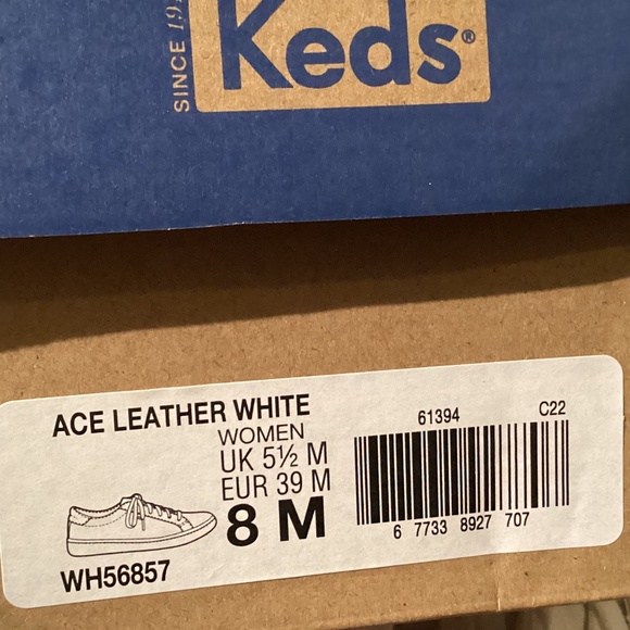 Keds Women’s Ace White Leather Sneakers Size 8 NIB - Picture 9 of 9